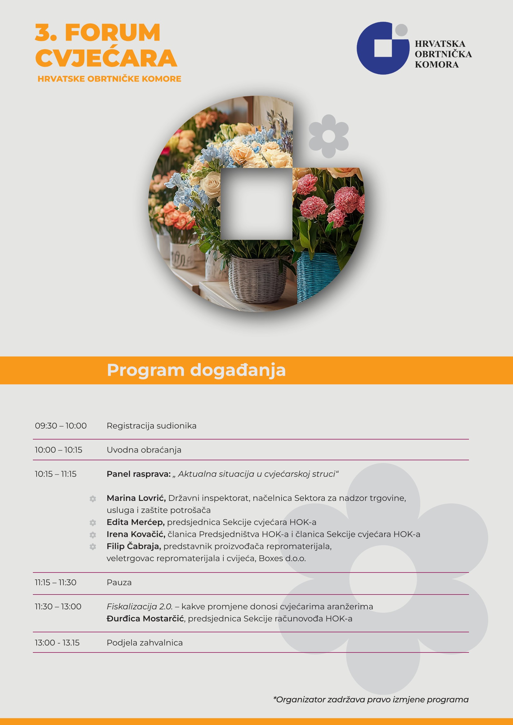 Program 3. Forum cvjećara