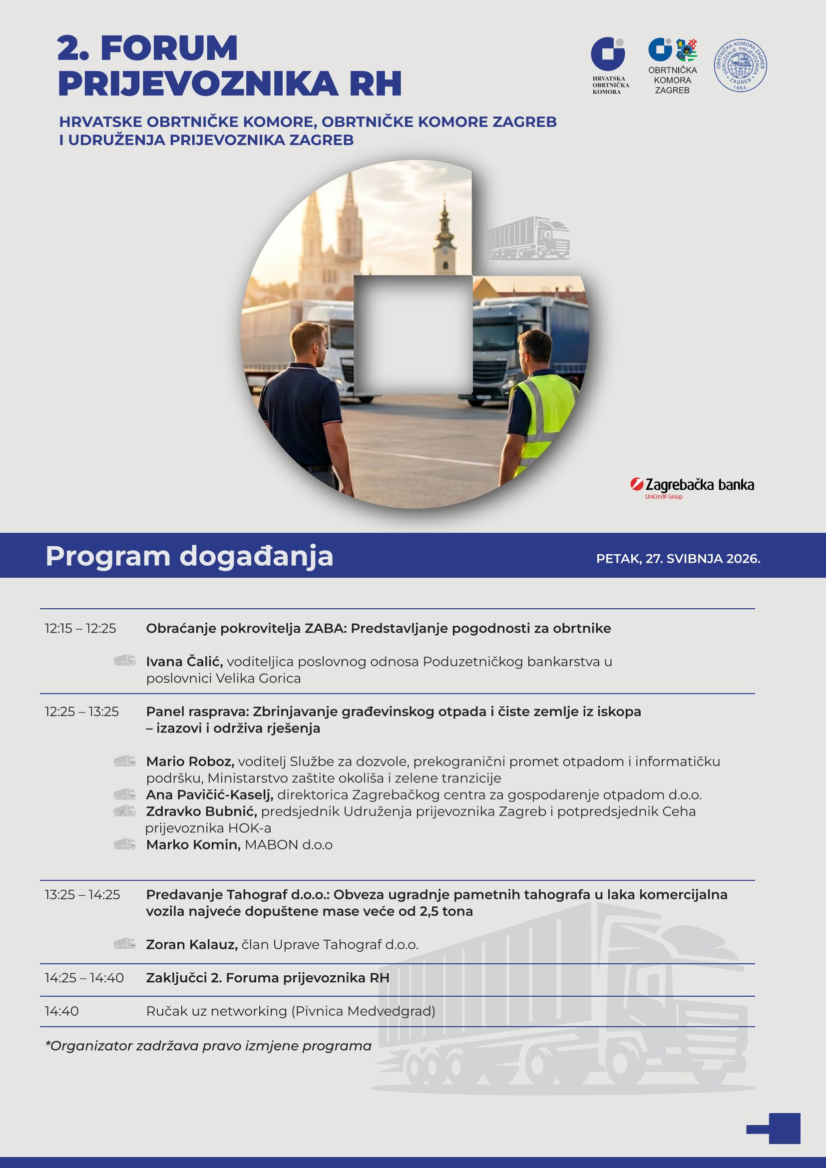 PROGRAM 2 FORUM PRIJEVOZNIKA RH