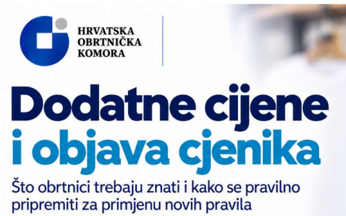 Dodatne cijene i objava cjenika
